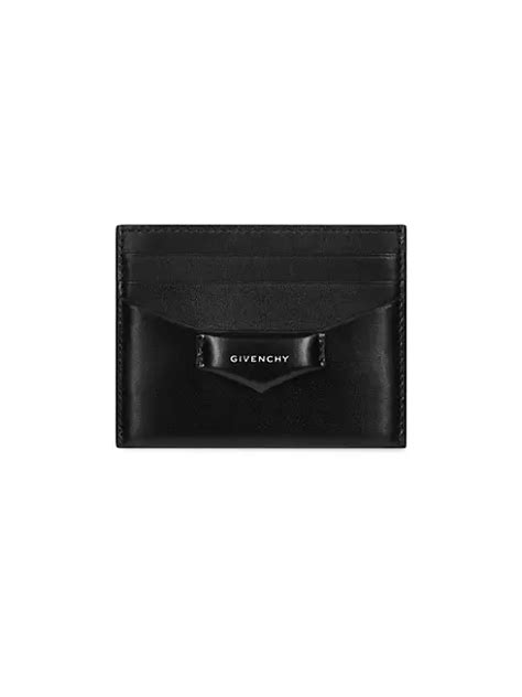 Antigona card holder in Box leather 